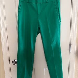 Banana Republic Ryan 6P Green Copped Pencil Pant Flat Front NWT